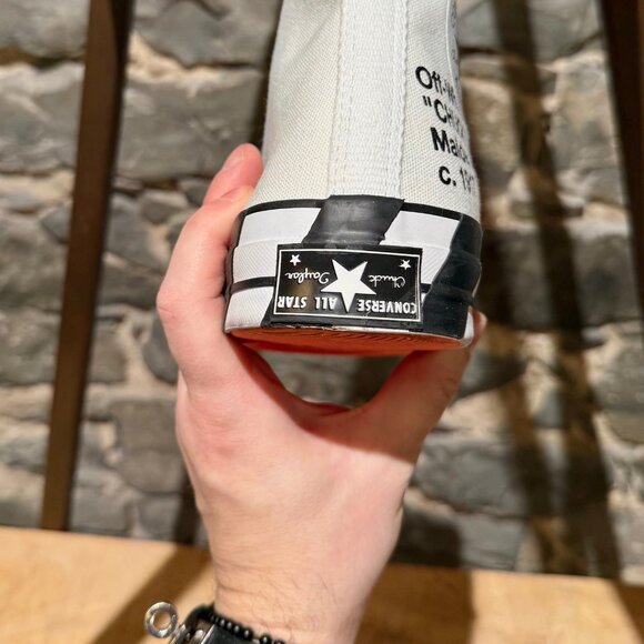 Converse X Off-White Chuck 70 Ivory High-top Sneakers - Picture 6 of 15